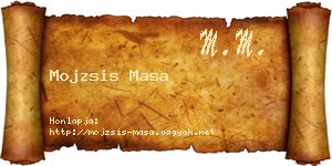 Mojzsis Masa névjegykártya